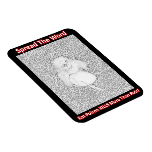 ネズミの毒が野生生物を殺す言葉を広救める マグネット (右側)