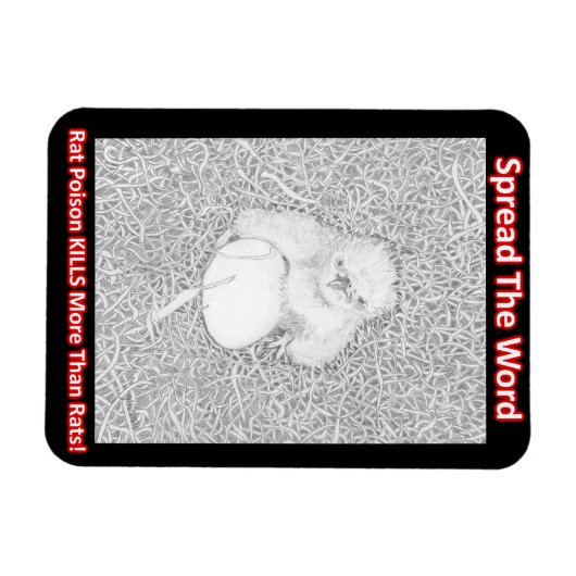 ネズミの毒が野生生物を殺す言葉を広救める マグネット (横)