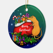 ネズミの王子との聖降誕祭お目出とう セラミックオーナメント (左)