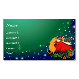 ネズミの王子との聖降誕祭お目出とう マグネット名刺