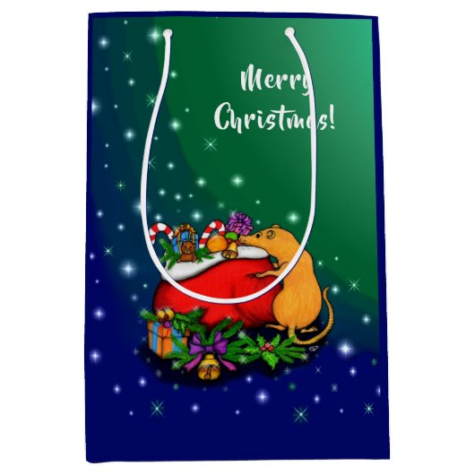 ネズミの王子との聖降誕祭お目出とう ミディアムペーパーバッグ (正面)