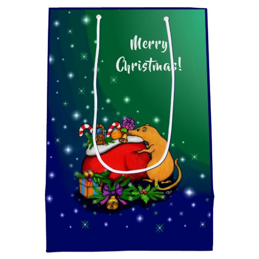 ネズミの王子との聖降誕祭お目出とう ミディアムペーパーバッグ (裏面)