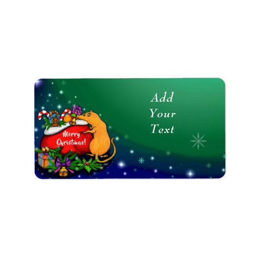 ネズミの王子との聖降誕祭お目出とう ラベル (正面)