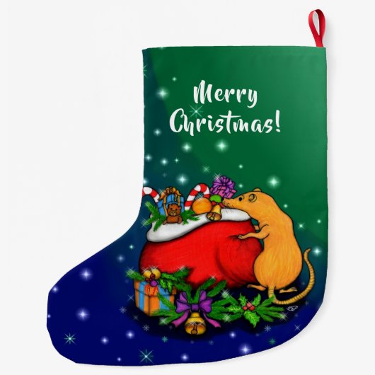 ネズミの王子との聖降誕祭お目出とう ラージクリスマスストッキング (裏面)