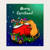 ネズミの王子との聖降誕祭お目出とう 名刺 (内部フラット)