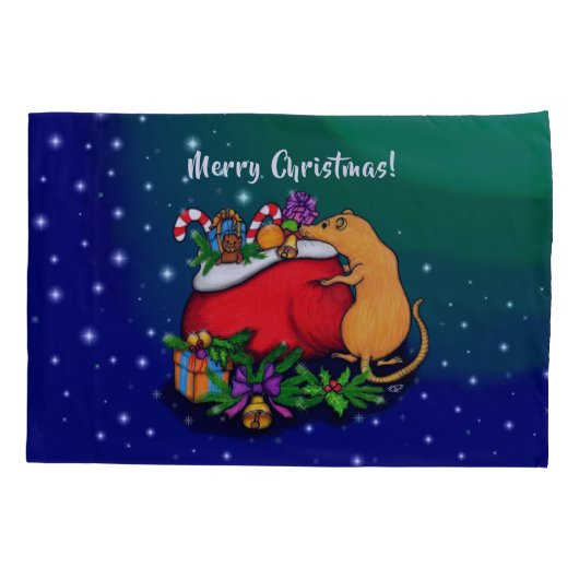 ネズミの王子との聖降誕祭お目出とう 枕カバー (裏面)