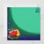 ネズミの王子様のカードと共に、クリスマスおめでとう カード (裏面)