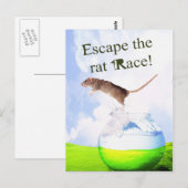 ネズミの競走を逃れろ！ ポストカード (正面/裏面)