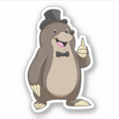 ネズミの花婿のタイツ姿 シール (正面)