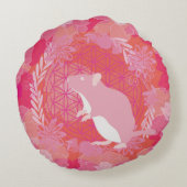 ネズミの花 ラウンドクッション (裏面)