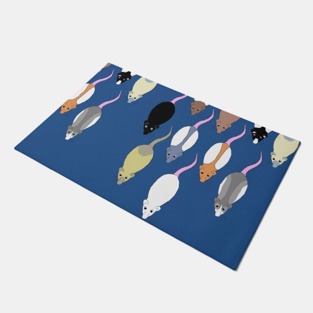 ネズミの荷造り ドアマット (アングル)