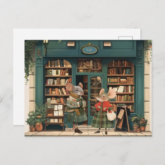 ネズミの街での生活 – Tiff & Mrs. Blume ポストカード (正面/裏面)