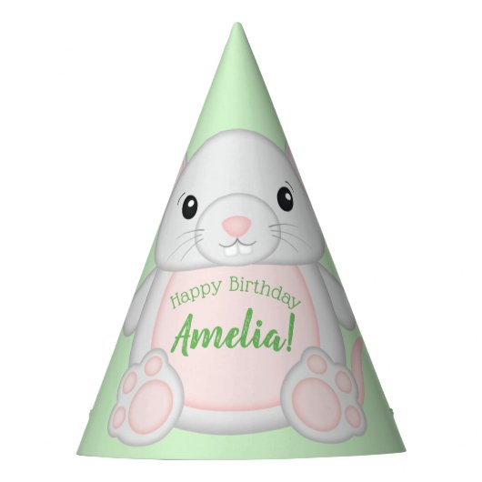 ネズミの誕生日パーティー グリーン パーティーハット (正面)