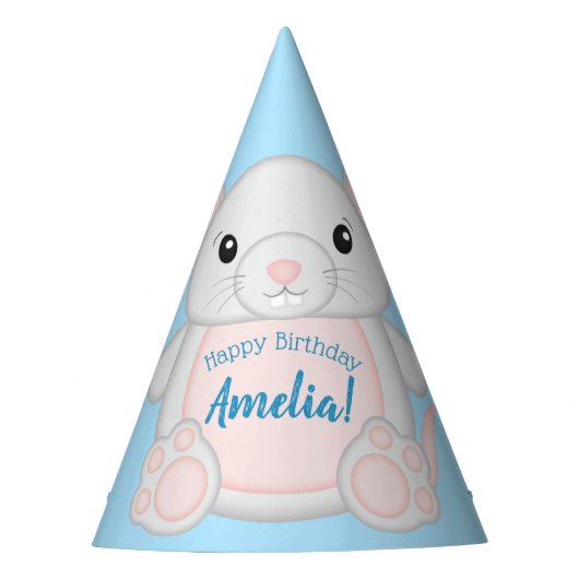 ネズミの誕生日パーティー 青 パーティーハット (正面)