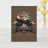 ネズミの誕生日 カード (黄色い花)