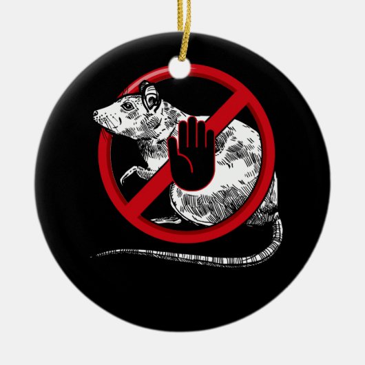 ネズミの調教ストップ術小説はクールない セラミックオーナメント (正面)