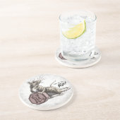 ネズミの〔占星術の〕十二宮図中国の芸術の年 コースター (側面)