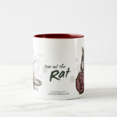 ネズミの〔占星術の〕十二宮図中国の芸術の年 ツートーンマグカップ (中央)