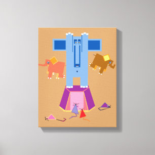 ネズミはゾウを怖がらせる キャンバスプリント