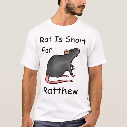 ネズミはラテューのミームにはおもしろい短い Tシャツ (正面)