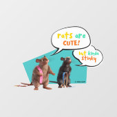 ネズミは可愛いが臭い ウィンドウサイン (シート)