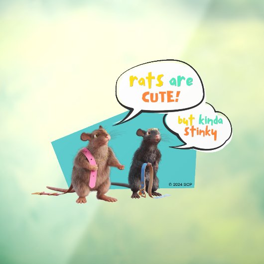 ネズミは可愛いが臭い ウィンドウサイン (シート3)