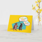 ネズミは可愛いが臭い カード (黄色い花)