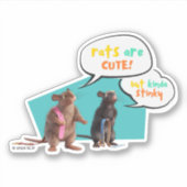 ネズミは可愛いが臭い シール (正面)