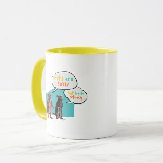 ネズミは可愛いが臭い マグカップ (正面左)