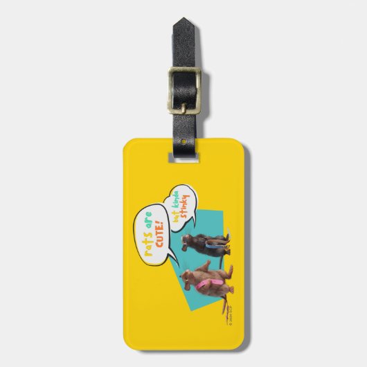 ネズミは可愛いが臭い ラゲッジタグ (正面縦)