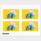 ネズミは可愛いが臭い 長方形シール (シート)