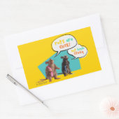 ネズミは可愛いが臭い 長方形シール (封筒)