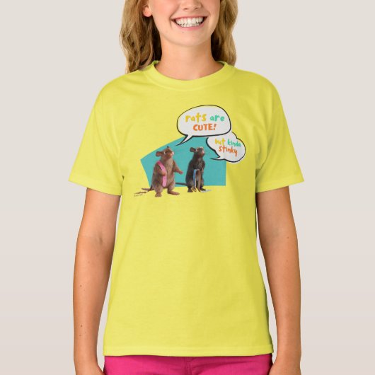 ネズミは可愛いが臭い Tシャツ (正面)