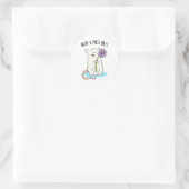 ネズミをおもしろい飲む ラウンドシール (バッグ)