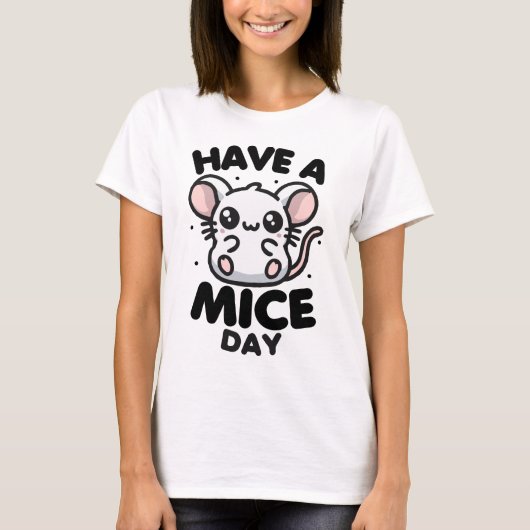 ネズミをおもしろい飲む Tシャツ (正面)