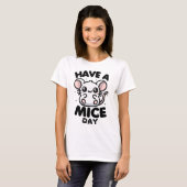 ネズミをおもしろい飲む Tシャツ (正面フル)