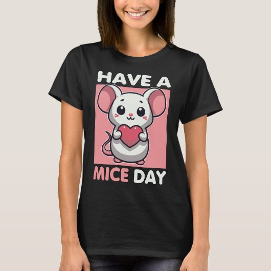 ネズミをおもしろい飲む Tシャツ (正面)