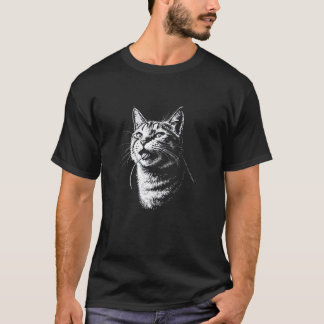 ネズミを食べる猫、クールでおしゃれな面白い反社会的なB Tシャツ
