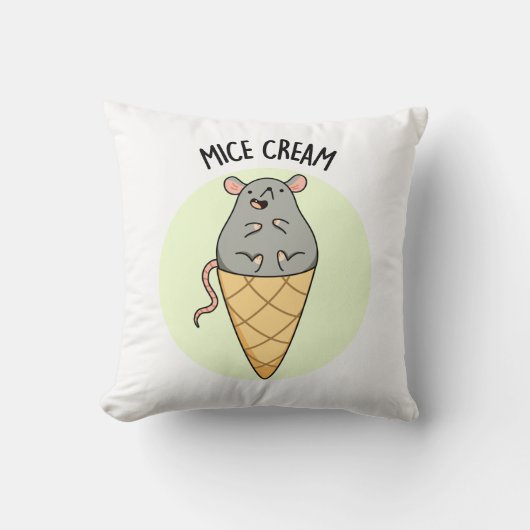 ネズミスおもしろいクリームプリン クッション (正面)