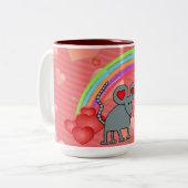 ネズミズインラブヴァレンティネス ツートーンマグカップ (正面左)