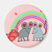 ネズミズインラブヴァレンティネス マグネット (正面)