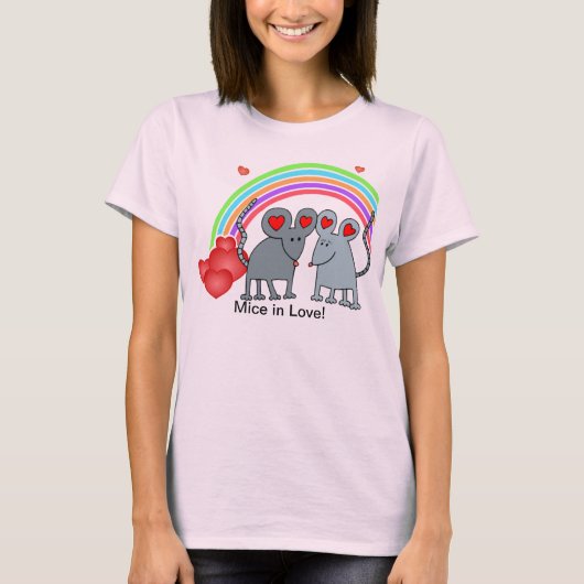 ネズミズインラブヴァレンティネス Tシャツ (正面)