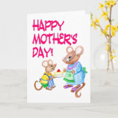 ネズミズ・マザーズ・デイ・カード カード (黄色い花)