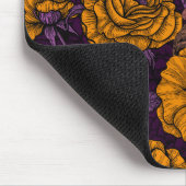 ネズミパーティーはオレンジ色と紫 マウスパッド (コーナー)