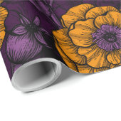 ネズミパーティーはオレンジ色と紫 ラッピングペーパー (ロールコーナー)