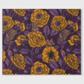 ネズミパーティーはオレンジ色と紫 ラッピングペーパー (フラット)