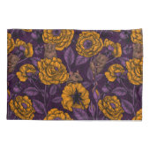 ネズミパーティーはオレンジ色と紫 枕カバー (裏面)