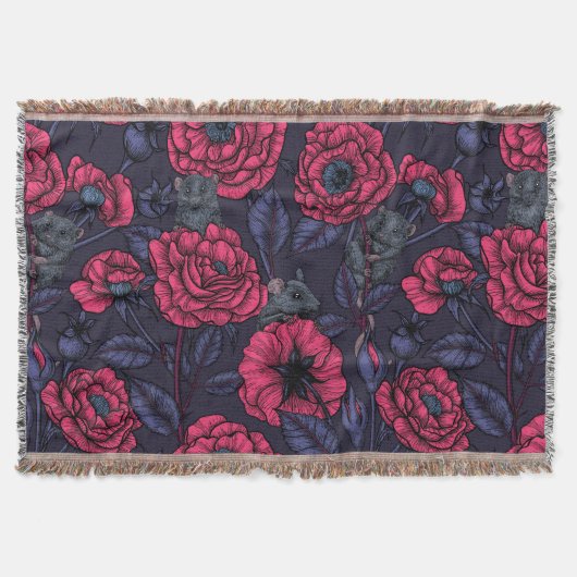 ネズミパーティー スローブランケット (正面)