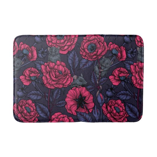 ネズミパーティー バスマット (正面)