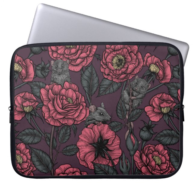 ネズミパーティー ラップトップスリーブ (正面)
